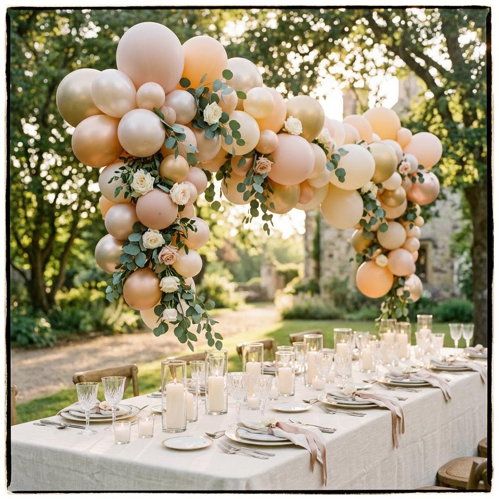 Conceptual balloon decor for weddings